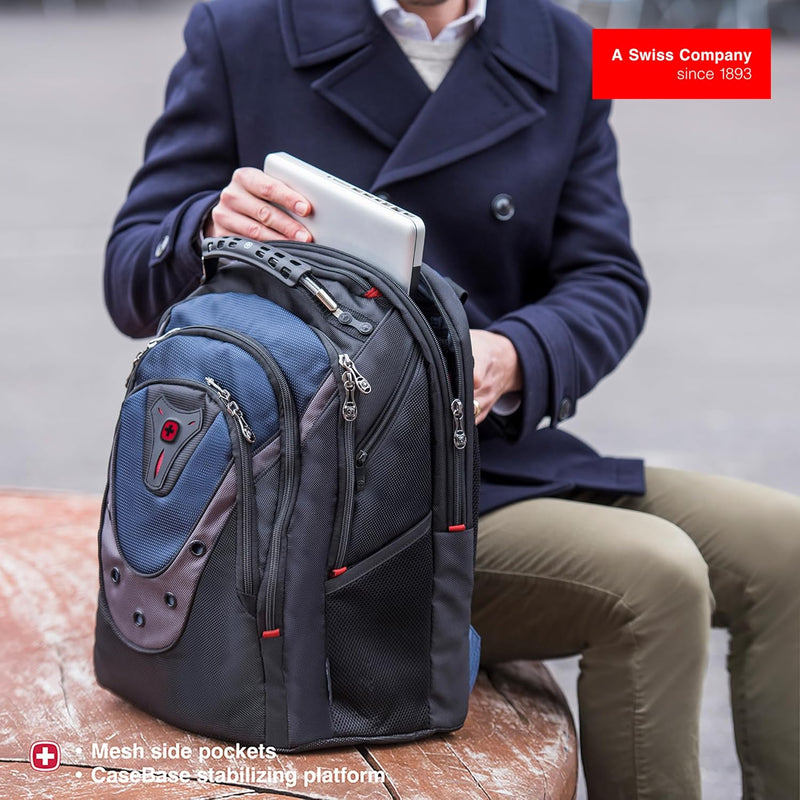 WENGER Ibex Laptop-Rucksack mit Tabletfach, Notebook bis 17 Zoll, Tablet bis 10 Zoll, Organizer, 23