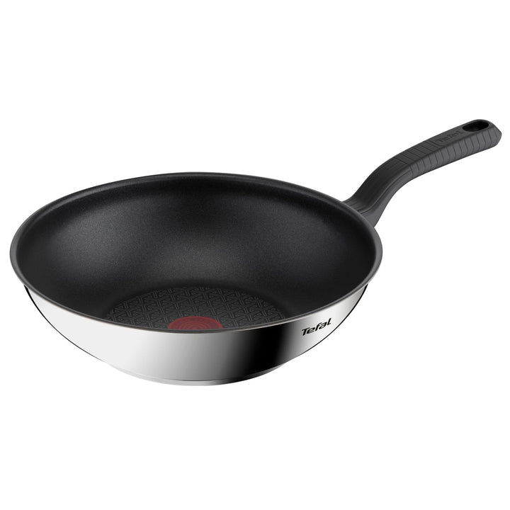 Tefal G7261944 Comfort Max Edelstahl Antihaft-Wok, 28 cm – Silber Aus Edelstahl, Aus Edelstahl