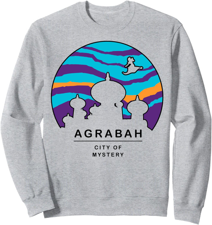 Disney Aladdin Agrabah City Of Mystery Striped Sunset Poster Sweatshirt