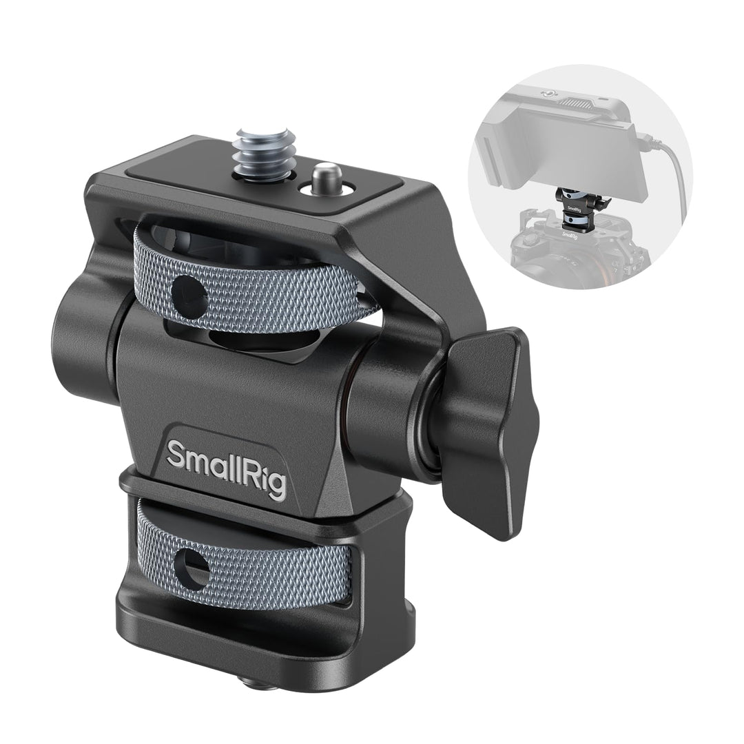 SMALLRIG verstellbare Kameramonitorhalterung, 360° schwenkbar und 180° neigbar, mit 1/4"-20 Schraube