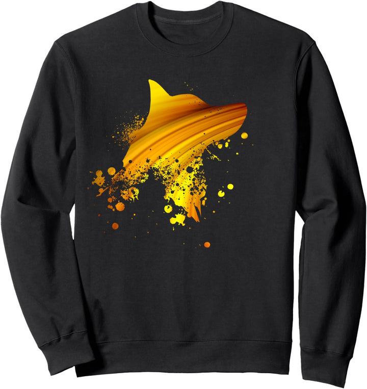 Schäferhund Motiv | Hunde Silhouette | Weisser Schäferhund Sweatshirt