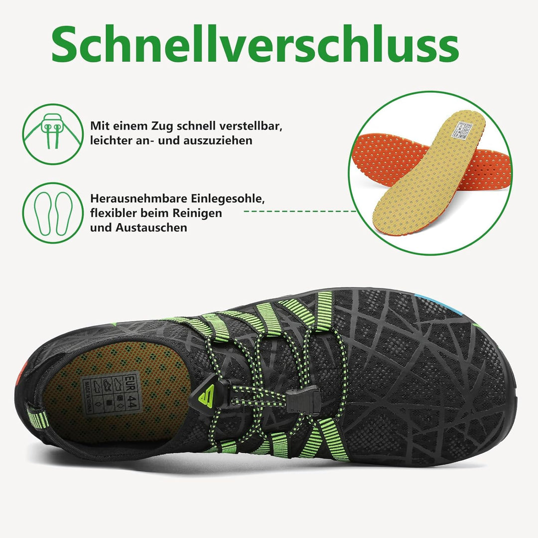 SAGUARO Herren Badeschuhe Damen rutschfeste Sohle Schnell Trocknend Schwimmschuhe 37 EU Graphit, 37
