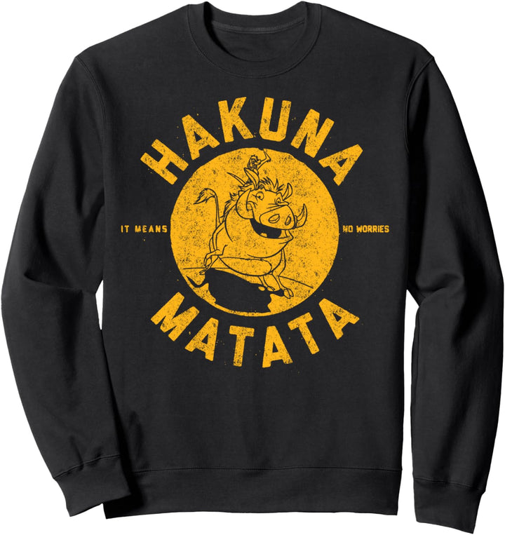 Disney Lion King Distressed Hakuna Matata Stamp Sweatshirt