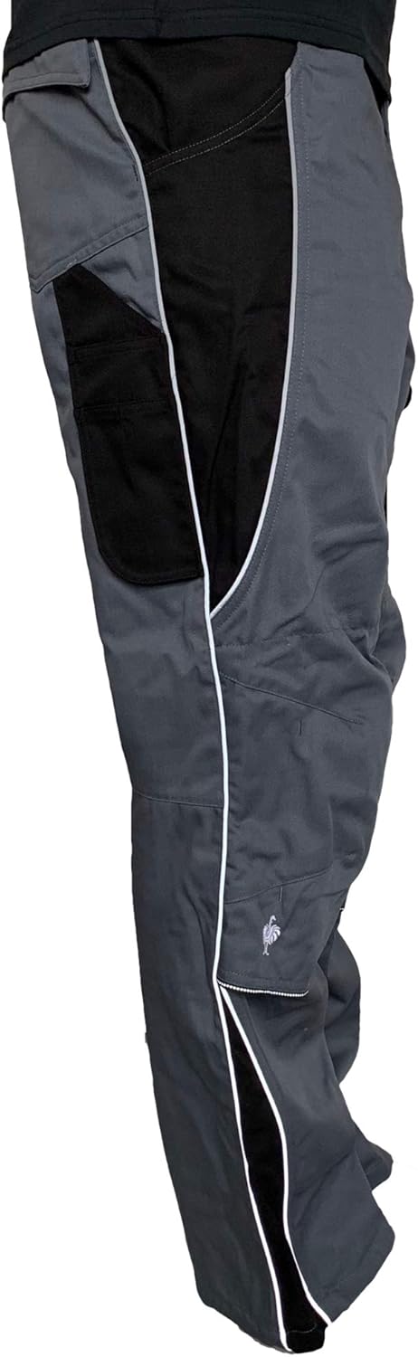 E.S. Herren Bundhose Active Arbeitshose Workwear 48 Grau/Schwarz, 48 Grau/Schwarz