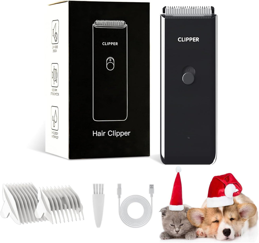 ENSSU Hundeschermaschine, kabelloses, wiederaufladbares Hundepflege-Set Katzenhaarschneidemaschine f