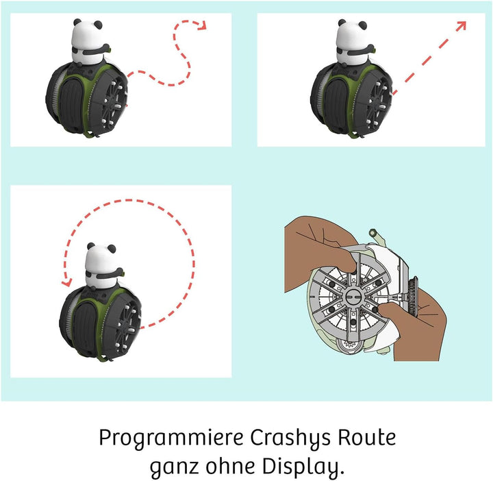 KOSMOS Crashy, der niedliche Robo-Panda auf Kollisions-Kurs, für Kinder ab 6 Jahre, Roboter Spielzeu
