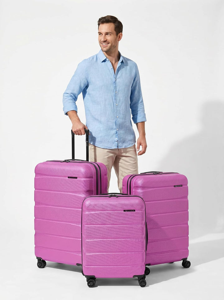 Franky Koffer-Set 3-teilig für Damen und Herren | Reise-Trolleys 51 x 30 x 76 cm aus hochwertigem, s