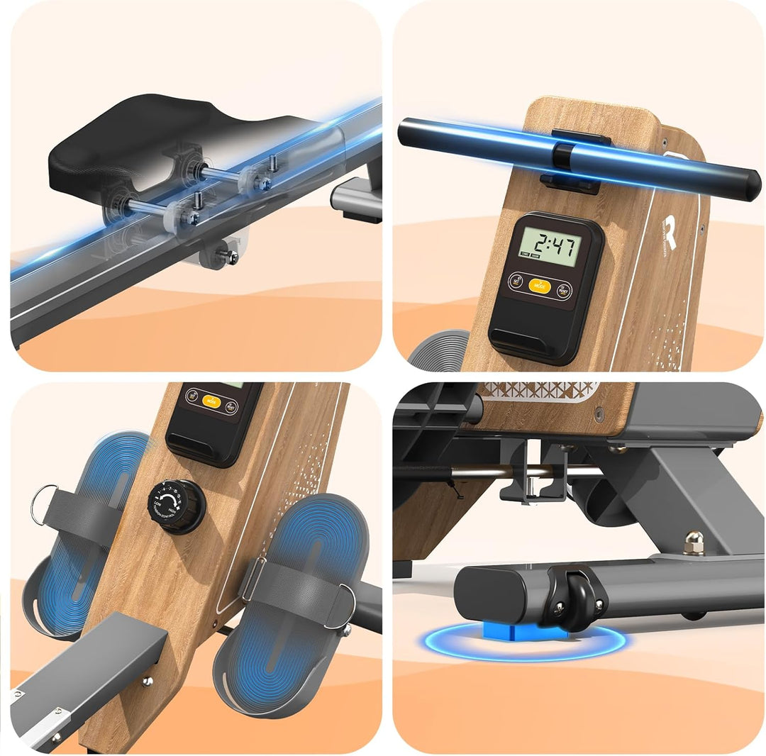 Rudergerät für Zuhause OR3,Magnetisches Rudergeräte mit Bluetooth Monitor,16 Resistance Levels,Kompa