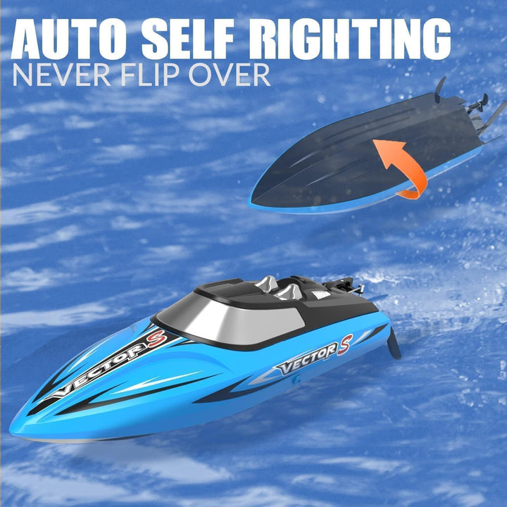 VOLANTEXRC RC Boot Vector S, ferngesteuertes Boot für Pools und Seen, 45+ kmh RC-Boot mit Alarmfunkt