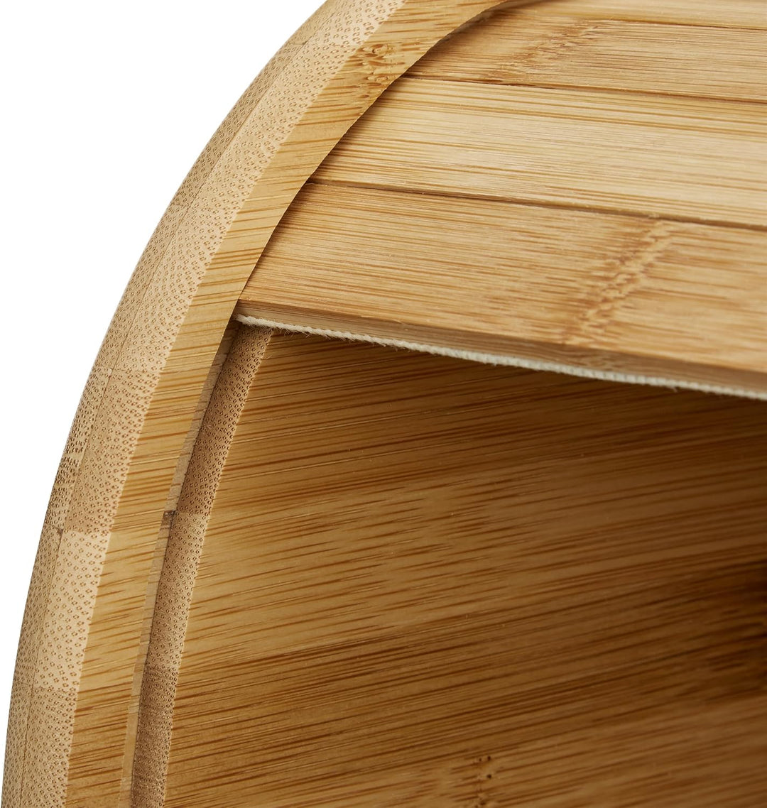 Relaxdays Rollbrotkasten mit Schublade, Bambus, aromadicht, Brotkasten mit Rolldeckel, HxBxT: 21 x 4