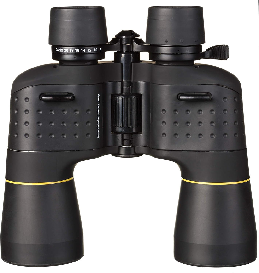 National Geographic Zoom Fernglas 8-24x50 mit Mitteltriebfokussierung und robuster Gummiarmierung in