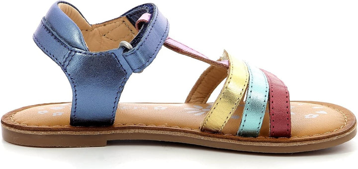Kickers Mädchen Diamanto Sandale, 25 EU Marine Metal Multico