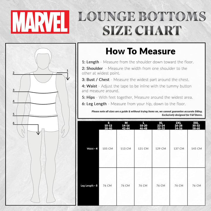 Marvel Avengers Schlafanzughose Herren lang, bequeme Pyjama Hosen - Geschenke für Männer & Teenager
