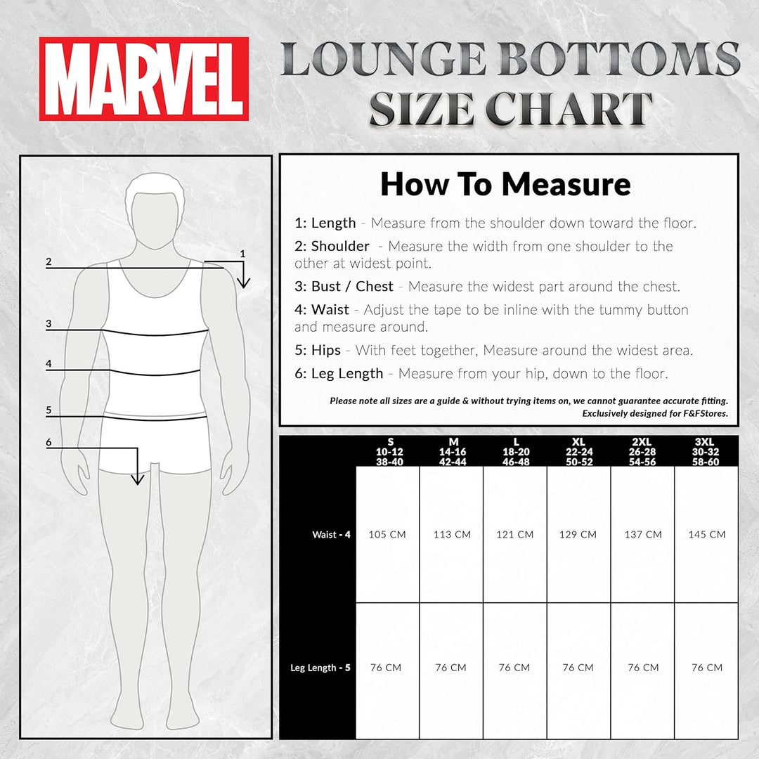Marvel Avengers Schlafanzughose Herren lang, bequeme Pyjama Hosen - Geschenke für Männer &amp; Teenager