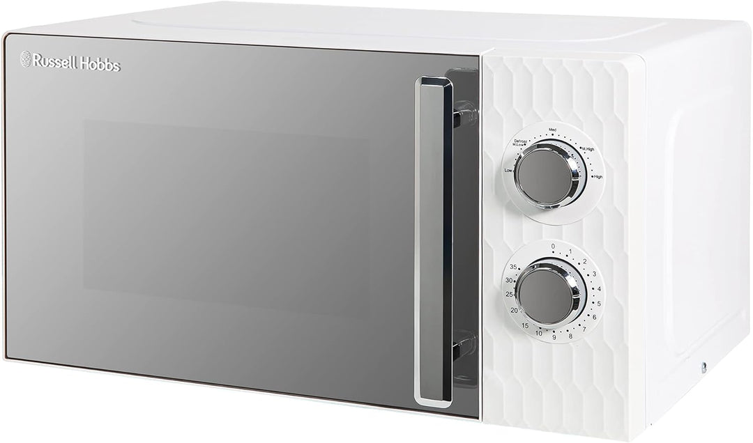 Russell Hobbs Honeycomb RHMM715 Solo Mikrowelle, 17 Liter, 700W, Weiss, mit 5 Leistungsstufen, Integ