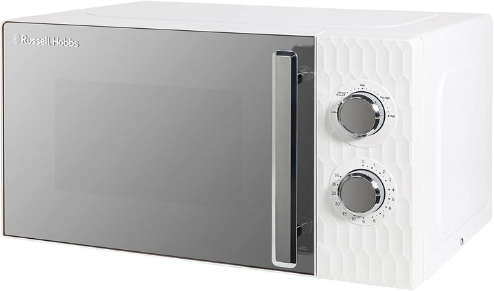 Russell Hobbs Honeycomb RHMM715 Solo Mikrowelle, 17 Liter, 700W, Weiss, mit 5 Leistungsstufen, Integ