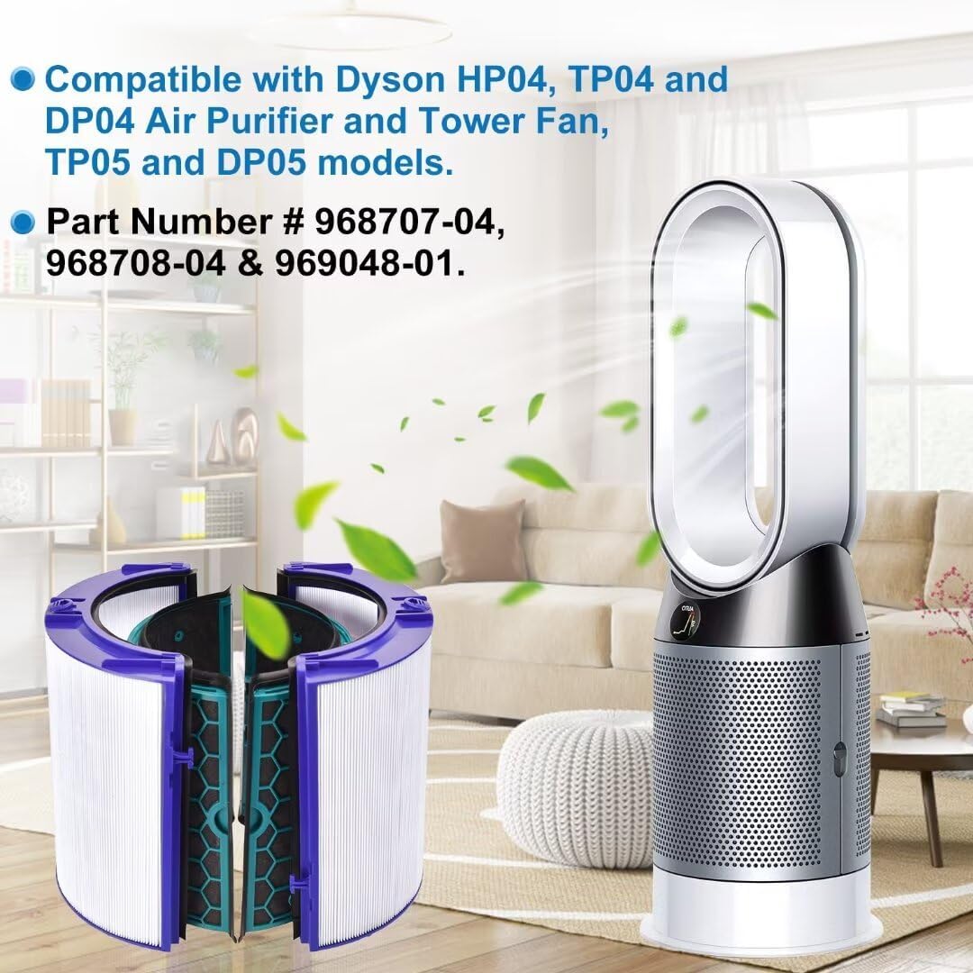 Ersatzfilter für Dyson HP04 TP04 DP04 TP05 DP05 Pure Cool, HEPA-Luftreiniger Filter Zubehör, 360 Gra