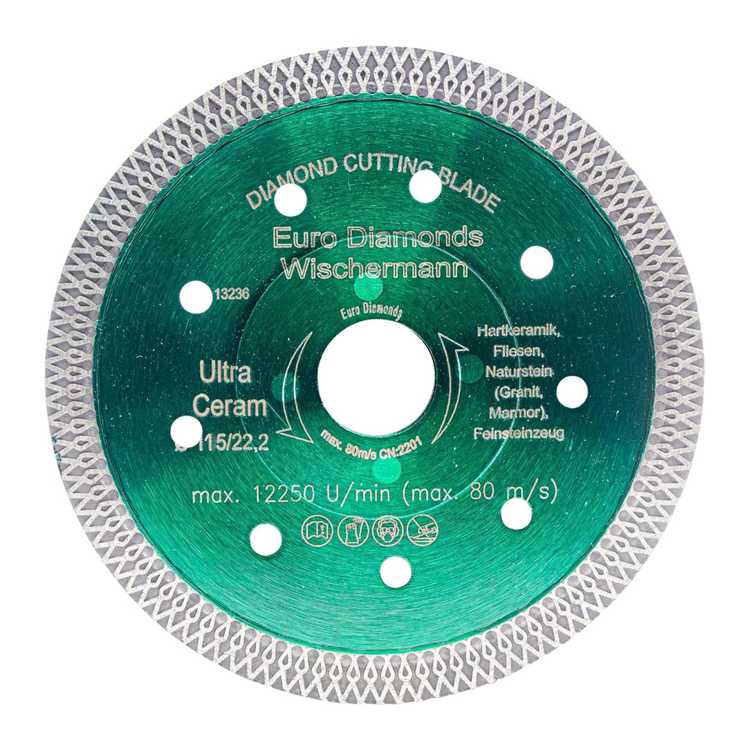 Profi Diamant-Trennscheibe Ceramic Super Ultra von EDW, 115 mm x 22,2mm, Fliesenscheibe/Fliesentrenn
