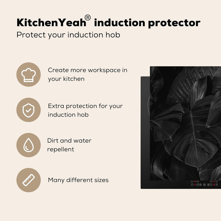 KitchenYeah© Herdabdeckplatte Einteilig Ceranfeld Abdeckplatte für Induktionsschutz Ceranfeldabdecku