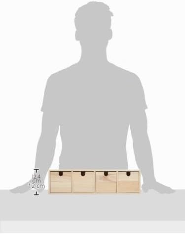 Artemio 14002155 Schubladenschrank, Holz, Beige, 44 x 10 x 15 cm