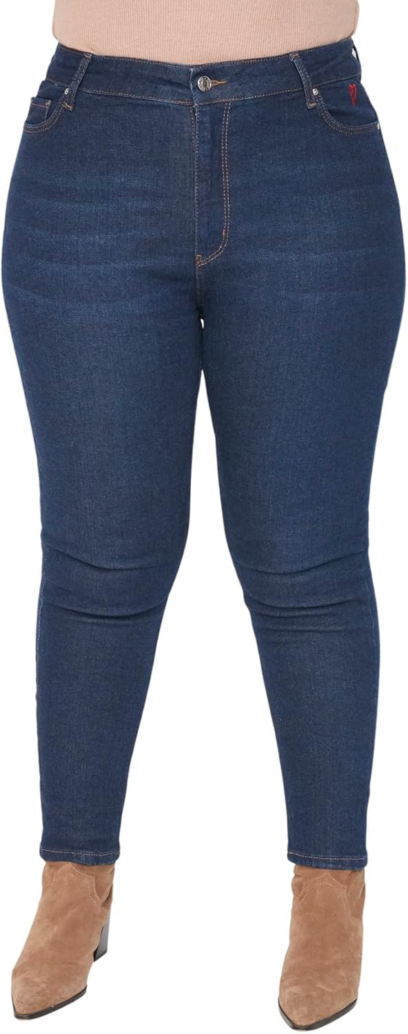 TRENDYOL Damen Plus Size Jeans 50 Blau, 50 Blau