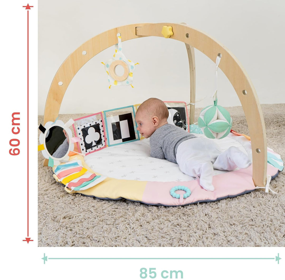 Oh My Baby Montessori Spielmatte Baby, Spielbogen Baby, Nachhaltiges FSC Holz, Fördert Sensorik &amp; Mo
