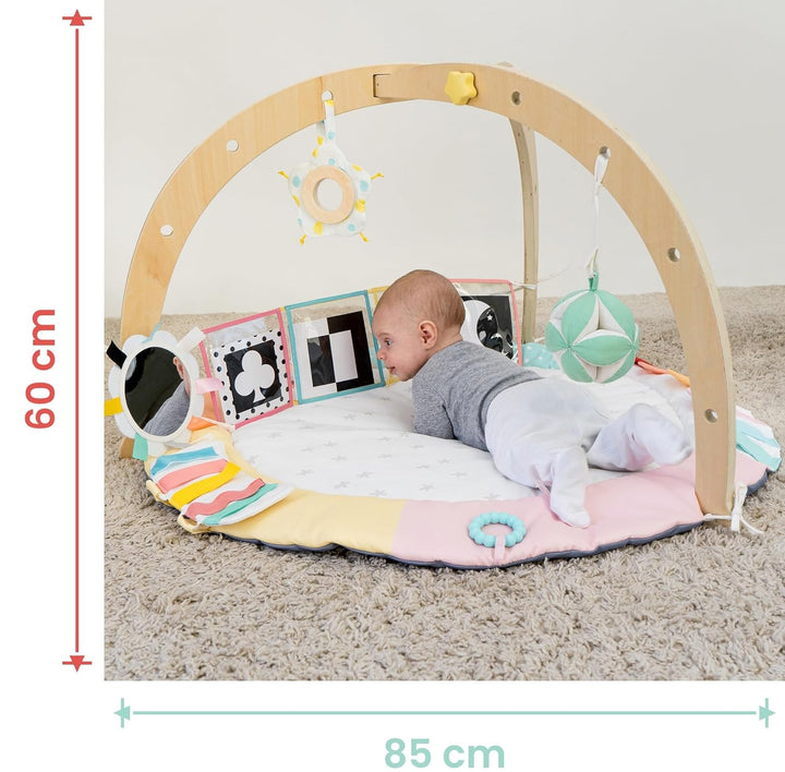 Oh My Baby Montessori Spielmatte Baby, Spielbogen Baby, Nachhaltiges FSC Holz, Fördert Sensorik &amp; Mo