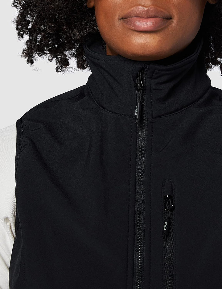 CMP Damen Softshellweste für Damen Weste 34 Schwarz, 34 Schwarz
