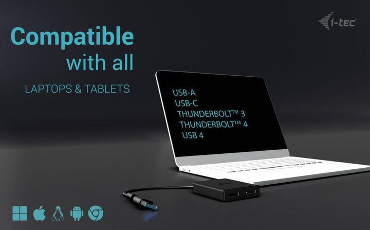 i-tec Videoadapter・USB-C (M) zu DisplayPort (W) (CADUAL4KDP)