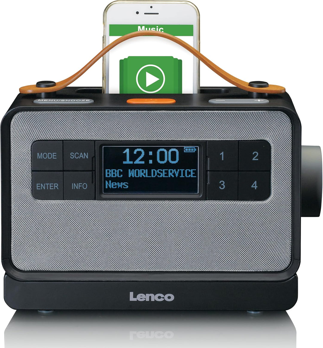 Lenco PDR-065 Demenz und Alzheimers tragbares DAB+ Radio - Bluetooth - FM Radio - einfacher und norm