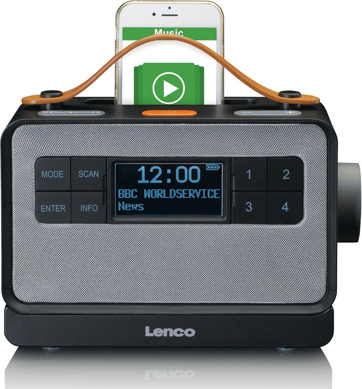 Lenco PDR-065 Demenz und Alzheimers tragbares DAB+ Radio - Bluetooth - FM Radio - einfacher und norm