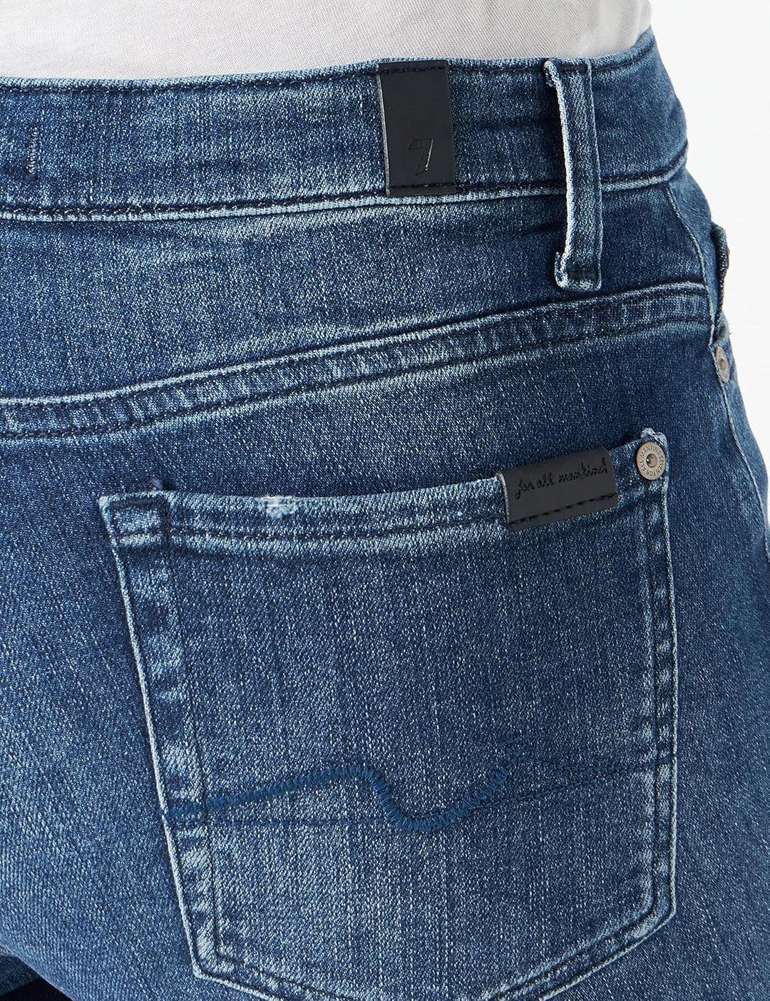 7 For All Mankind Damen Hw Skinny Slim Illusion Jeans 24 Mid Blue, 24 Mid Blue