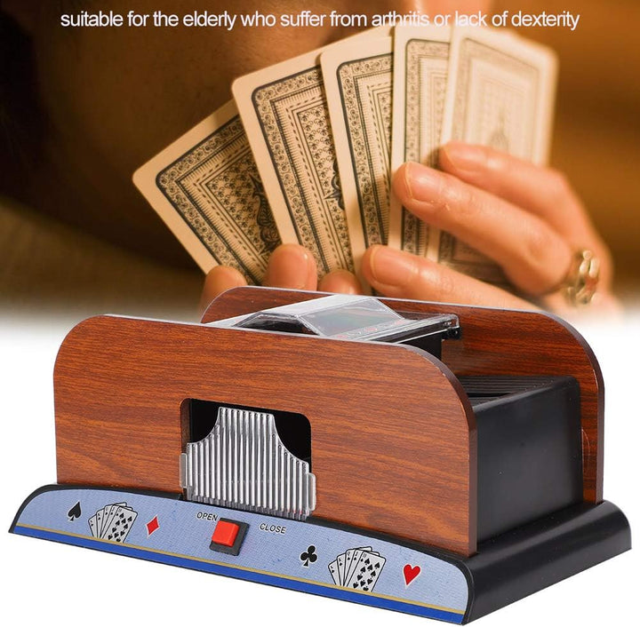 YUYTE Elektrischer Kartenmischer, Kartenmischmaschine, Automatischer Pokerkartenmischer für Pokerspi