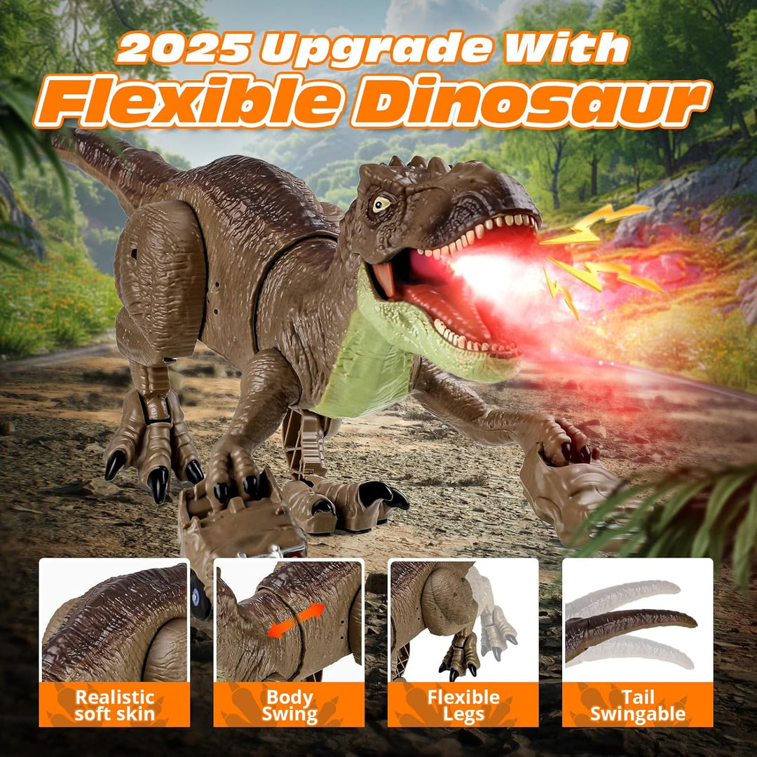 Technock Wiederaufladbares Ferngesteuertes Dinosaurier Spielzeug, Grosser T-Rex Roboter mit 2.4GHz F
