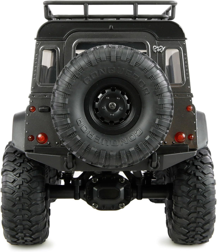 Amewi AMXRock Mini-D90 Scale Crawler 4WD 1:16 RTR grau inkl. Fernsteuerung, Akku, Ladekabel