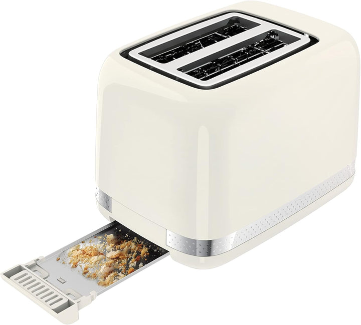 Moulinex Broodrooster Soleil LT300A10, Elfenbein Toaster mit 2 Schlitzen, Toaster mit 2 Schlitzen