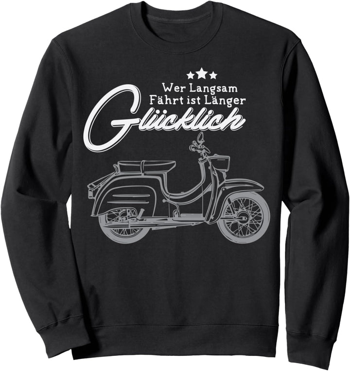 KR51/1 Wer Langsam Fährt Retro Moped Simson-Schwalbe Sweatshirt