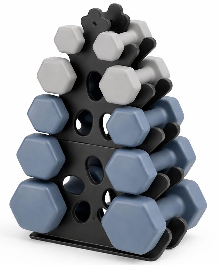 Hantelständer Hantelablage Metall Hantel Ständer Kurzhantelständer A-Rahmen Dumbbell Rack 5-stufig,