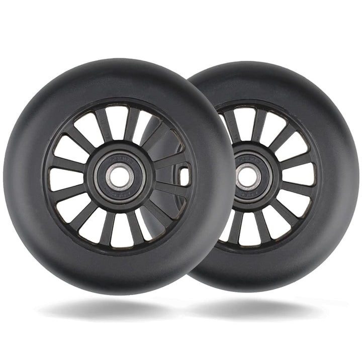 100mm Scooter Rollen - 2 Stück 100mm Scooter Ersatzräder räder mit ABEC-9 Lager - Plastik stunt scoo