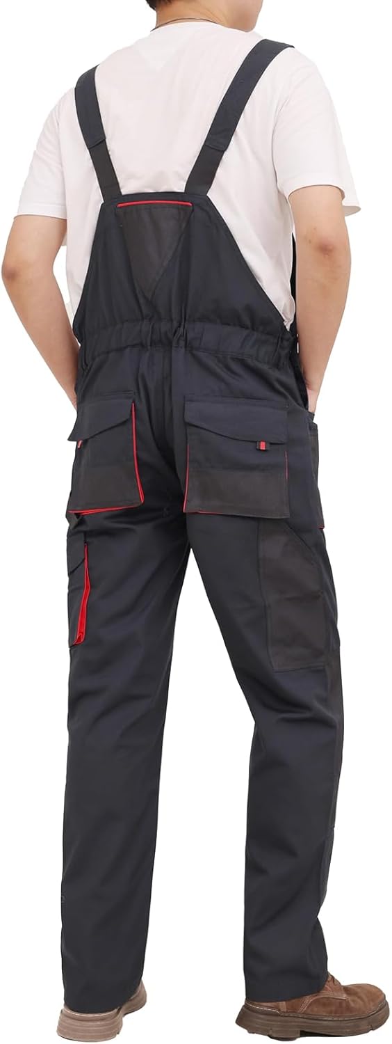 WORK IDEA Herren-Arbeitslatzhose mit Oxford-Knietaschen; strapazierfähige Leinwand Schwarz S, Schwar