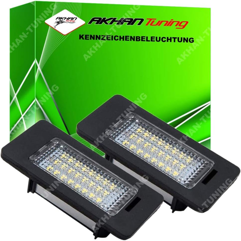akhan KB11 - Fehlerfrei Kennzeichenbeleuchtung, Nummerschildbeleuchtung Xenon Weiss Plug&Play CanBus