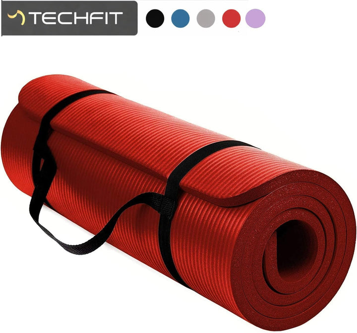 TechFit Yogamatte Rutschfest für das Fitnessstudio zu Hause - Pilates Matte für das Heimtraining, Yo
