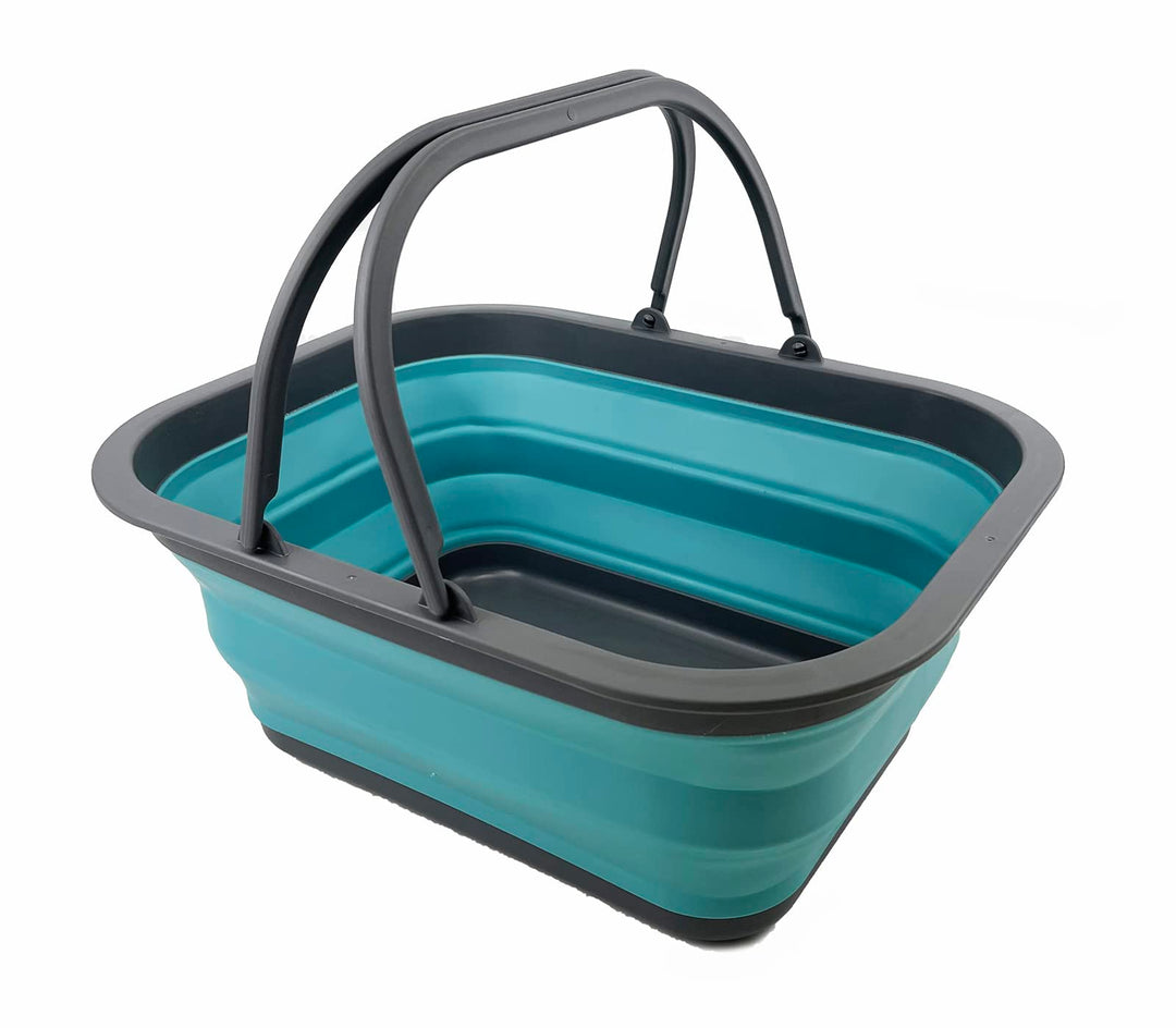 SAMMART 15L Zusammenklappbarer Korb mit Griff - Tragbarer Picknickkorb/Krater für den Aussenbereich