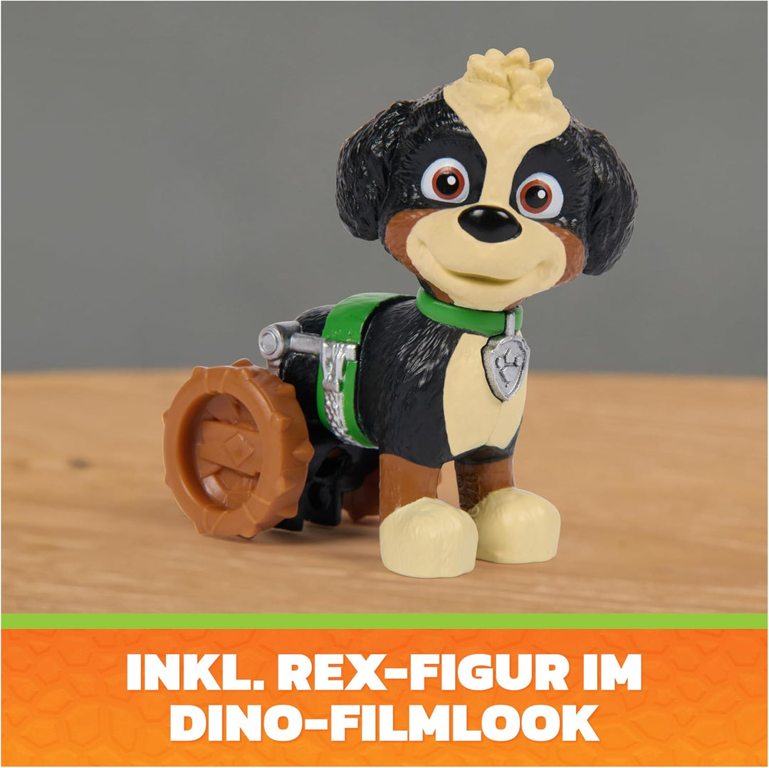 PAW PATROL: Der Dino Film Rise &amp; Roll Dino-Set mit Rex, ab 3 Jahren | 18 cm Spinosaurus | Dino-Wirbe