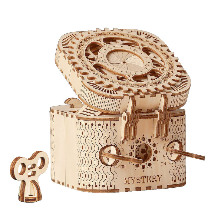 Robotime 3D Holzpuzzle Mechanische Modellbausätze Holz Puzzle Treasure Box Denksportaufgaben Knobels