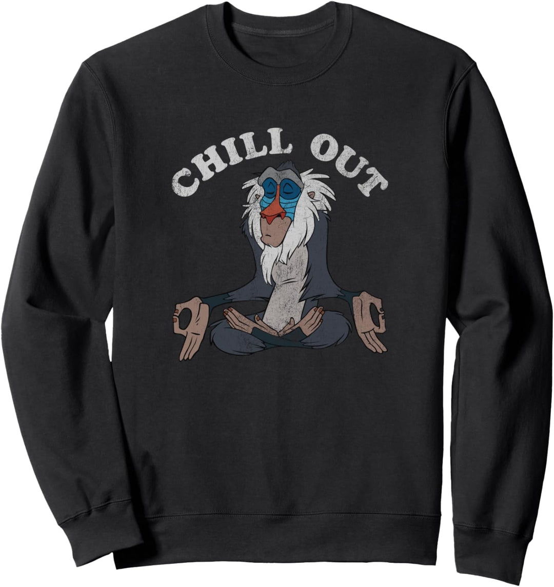 Disney Lion King Rafiki Chill Out Meditation Sweatshirt