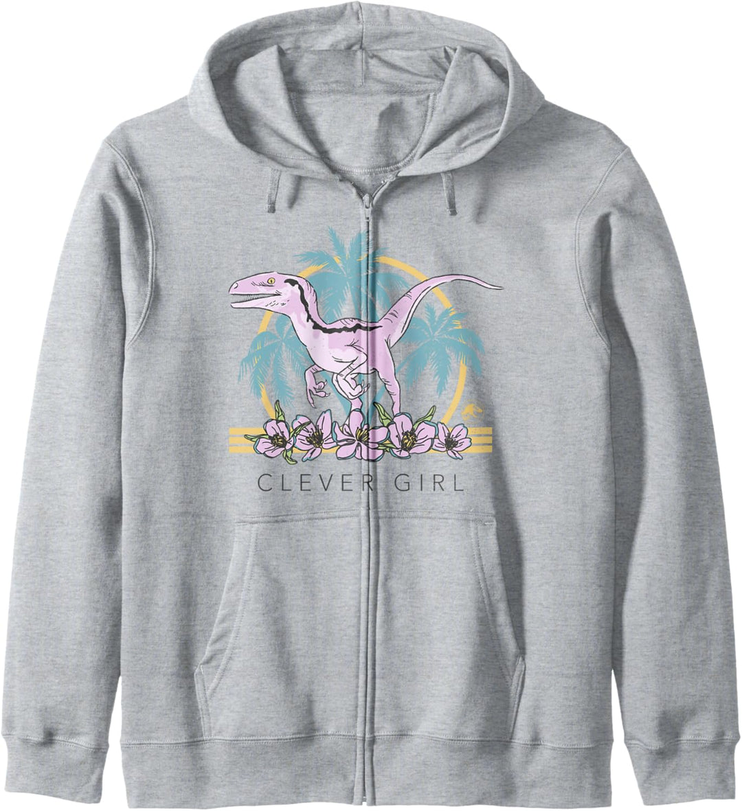 Jurassic World Raptor Clever Girl Floral Portrait Kapuzenjacke