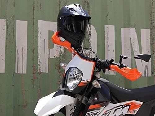 Orange Universelles Motorrad Aluminium Einsatz/Plastik Handschutz - 7/8 (22mm)