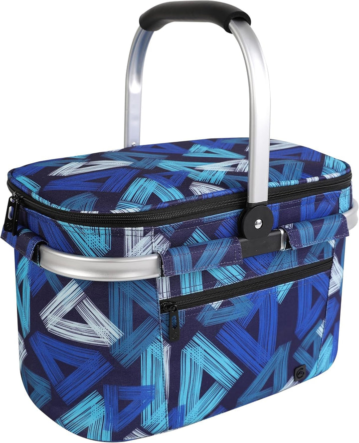 ALLCAMP 22L Einkaufskörbe Gross Isolierkorb Kühlkorb Kühltasche Picknickkorb Thermotasche Kühltasche