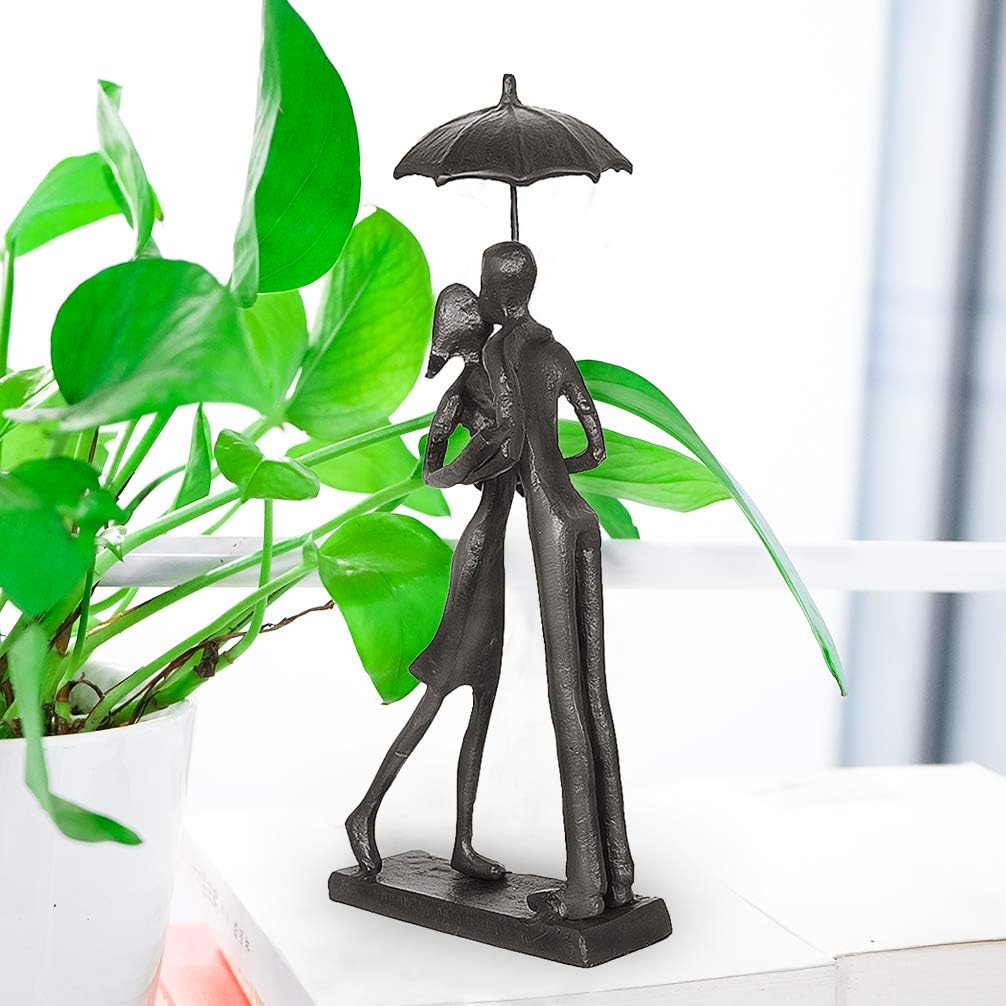 Aoneky Eisernes Paar Statue - Romantisches Geschenk für Geburtstag, Hochzeit, Valentinstag, Weihnach
